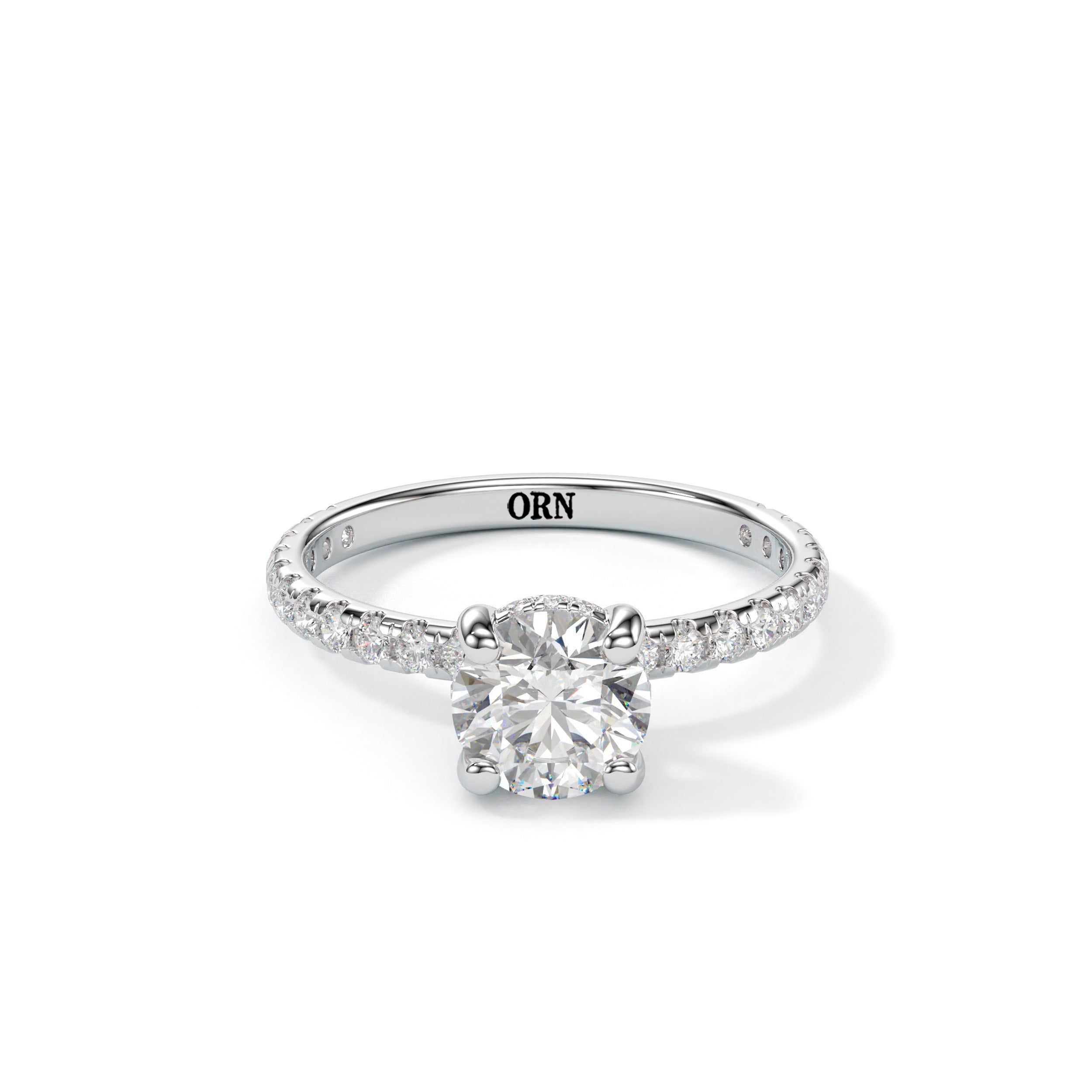 Bague Solitaire Pavée Éternelle