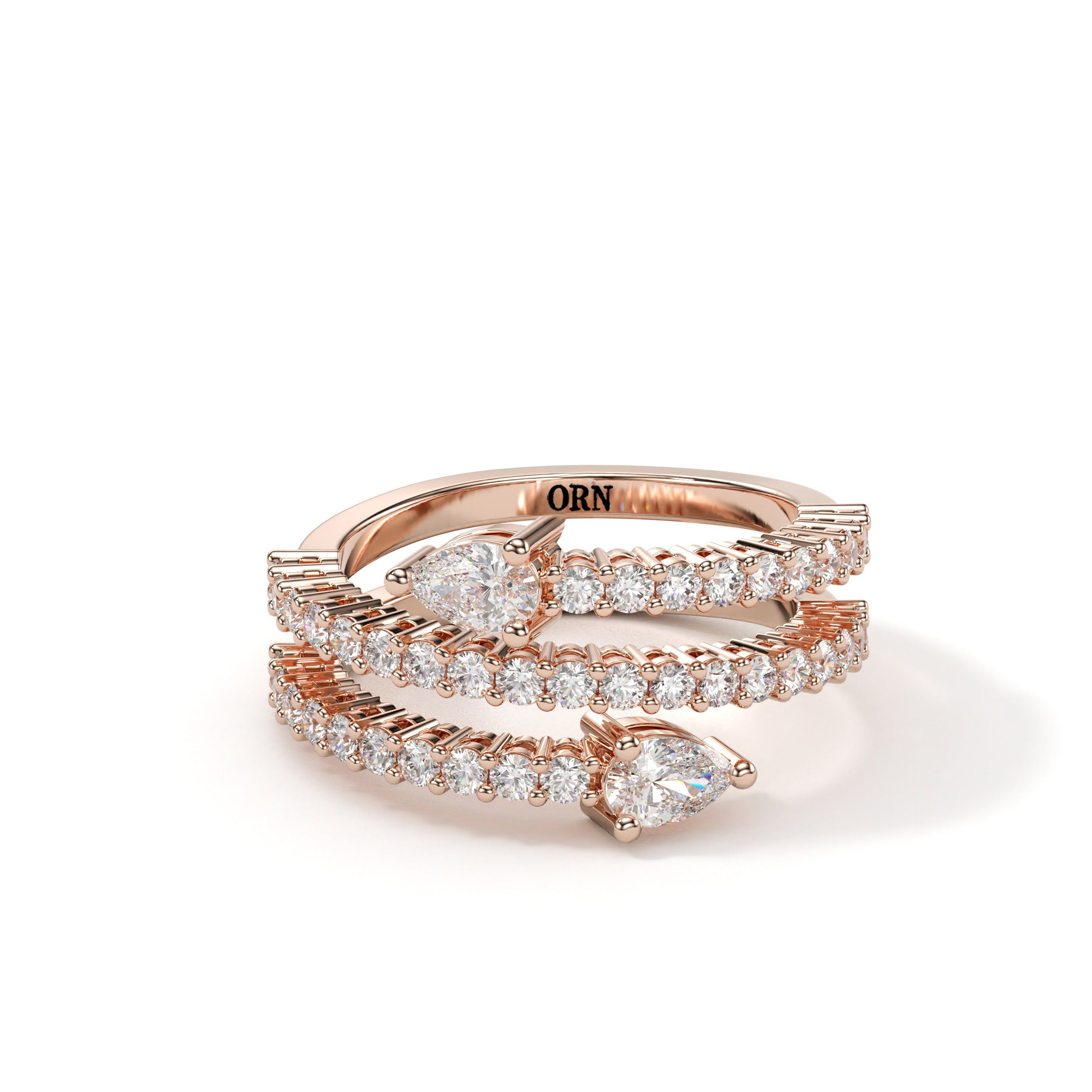 Bague Double Éclat Spirale