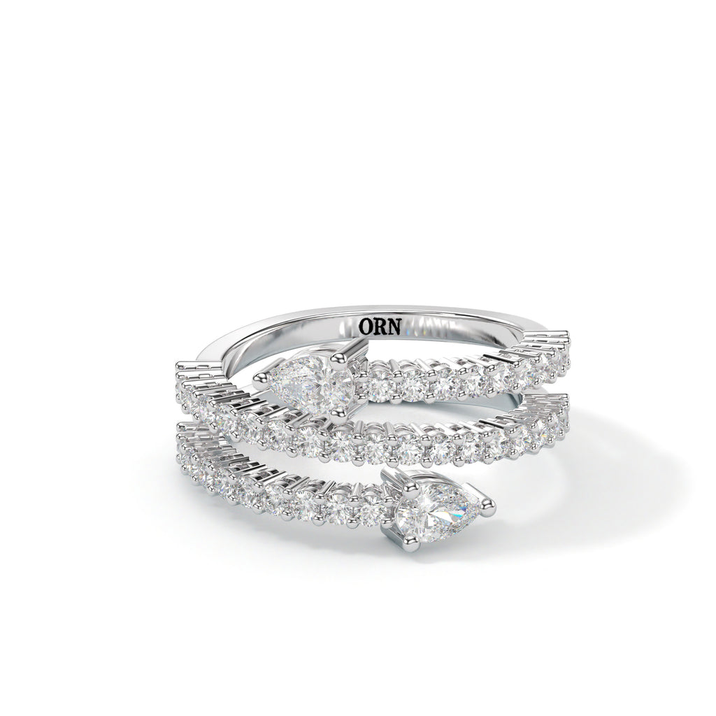 Bague Double Éclat Spirale