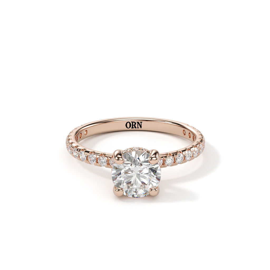 Bague Solitaire Pavée Éternelle