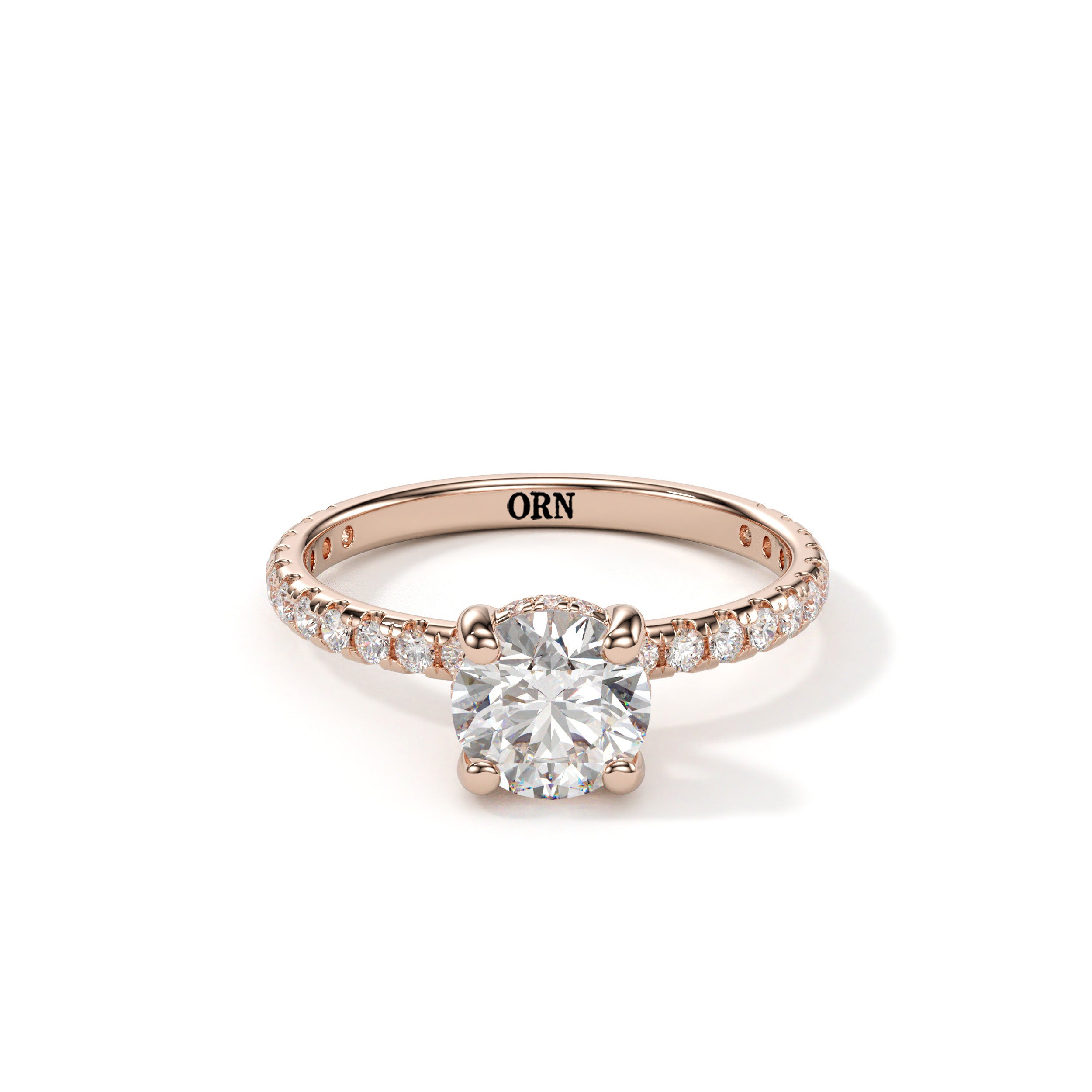 Bague Solitaire Pavée Éternelle