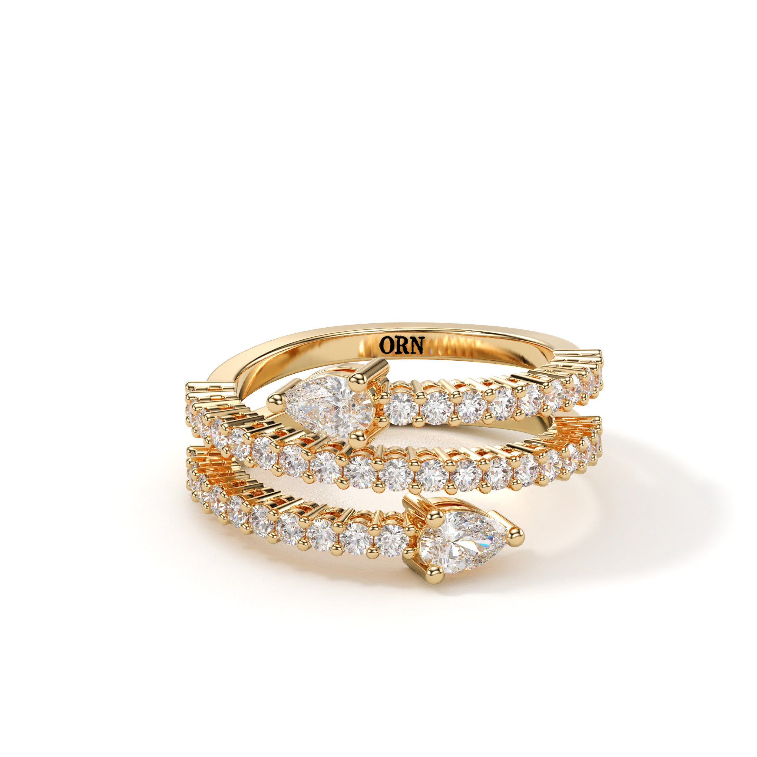 Bague Double Éclat Spirale