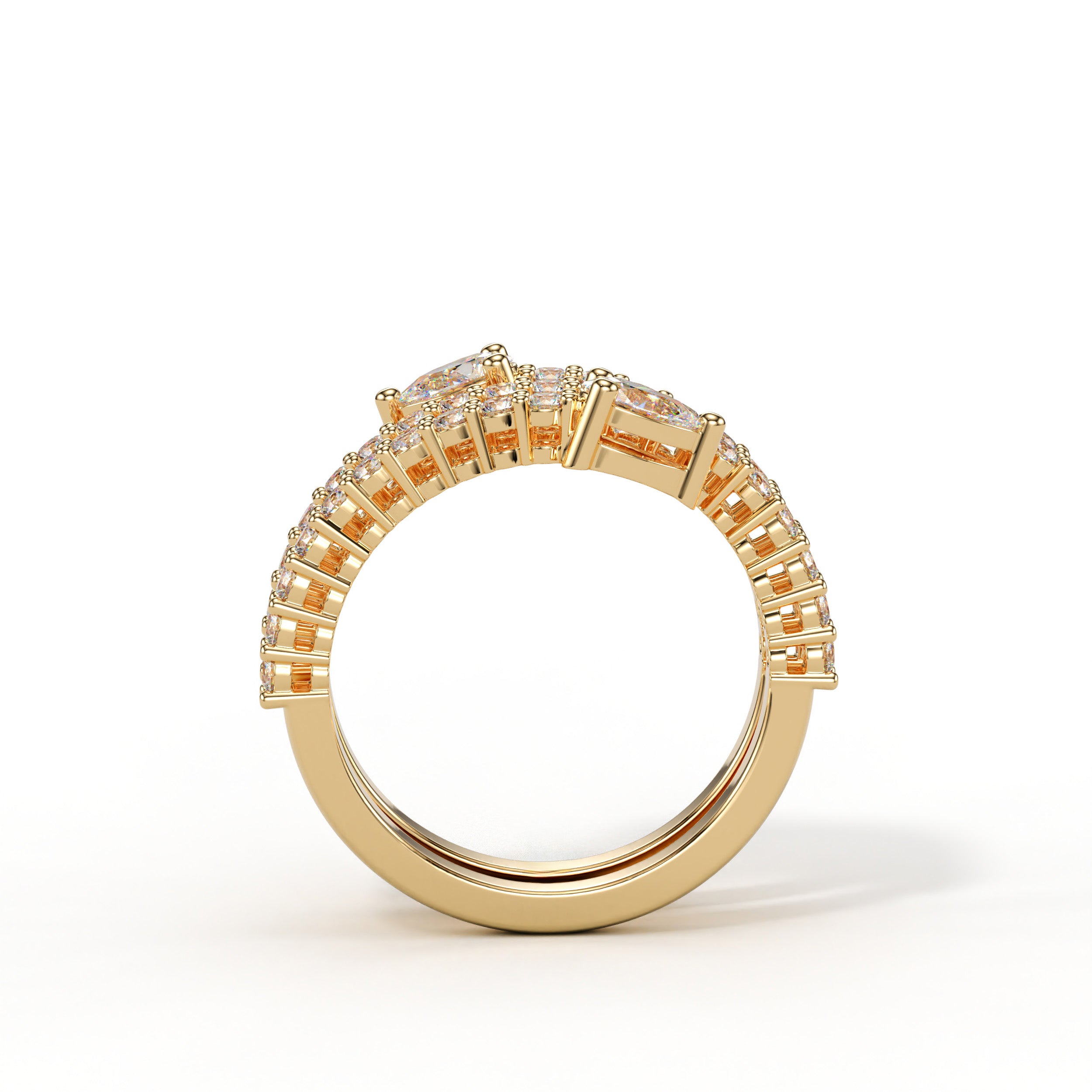 Bague Double Éclat Spirale