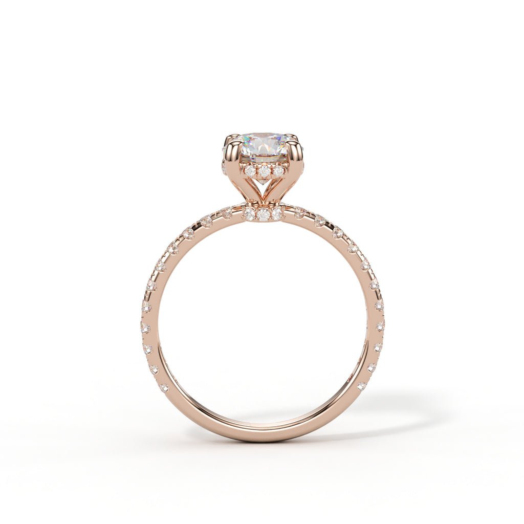 Bague Solitaire Pavée Éternelle