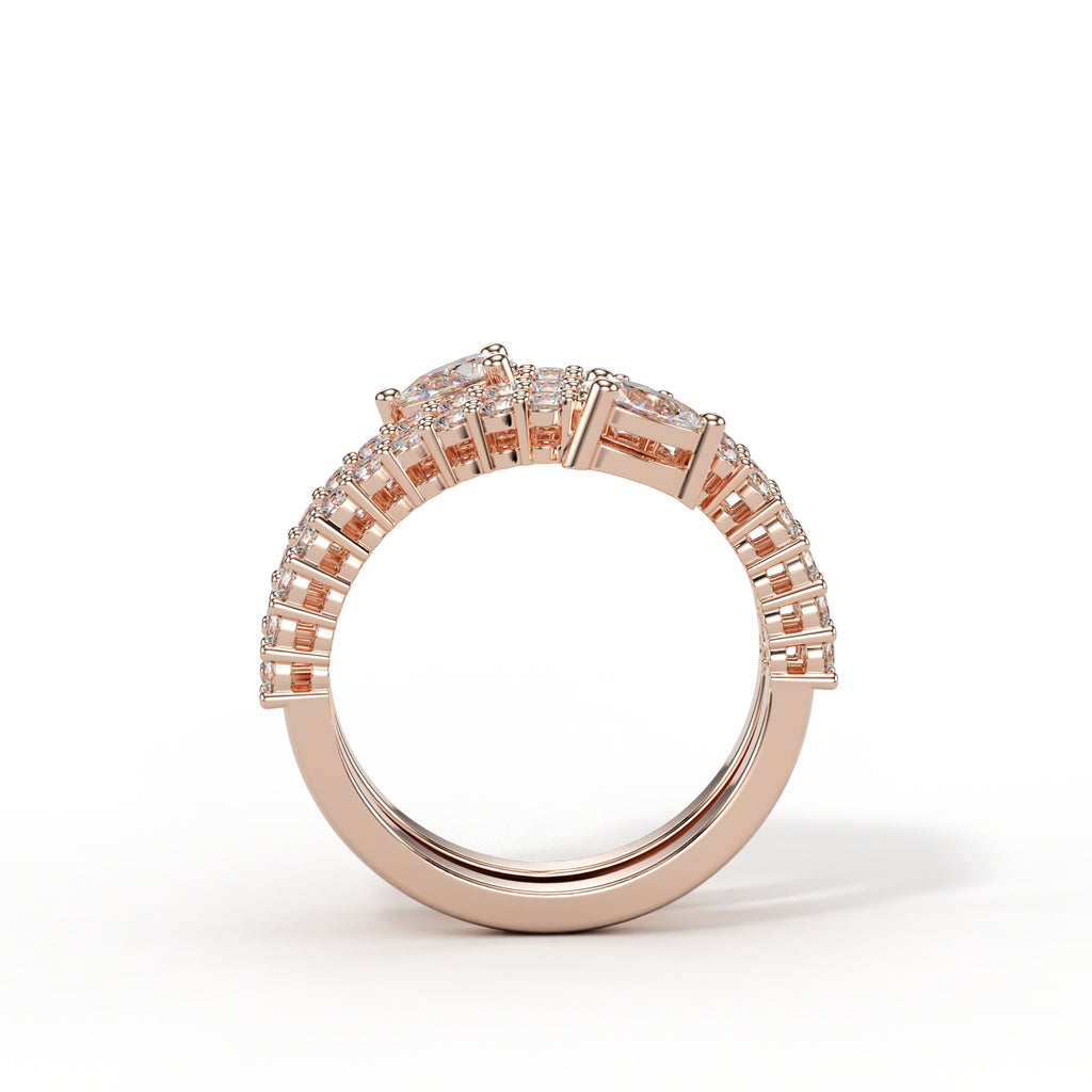 Bague Double Éclat Spirale