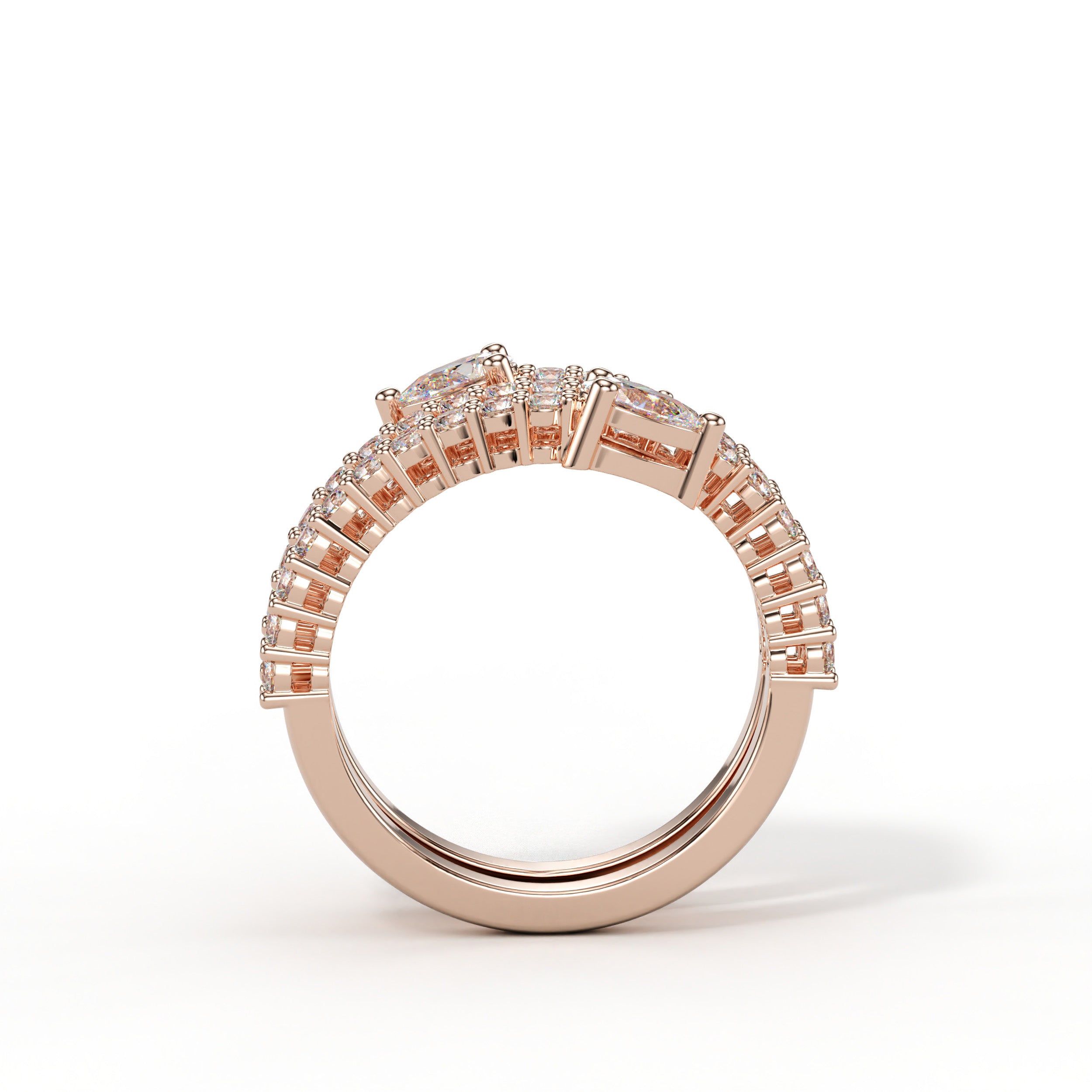 Bague Double Éclat Spirale