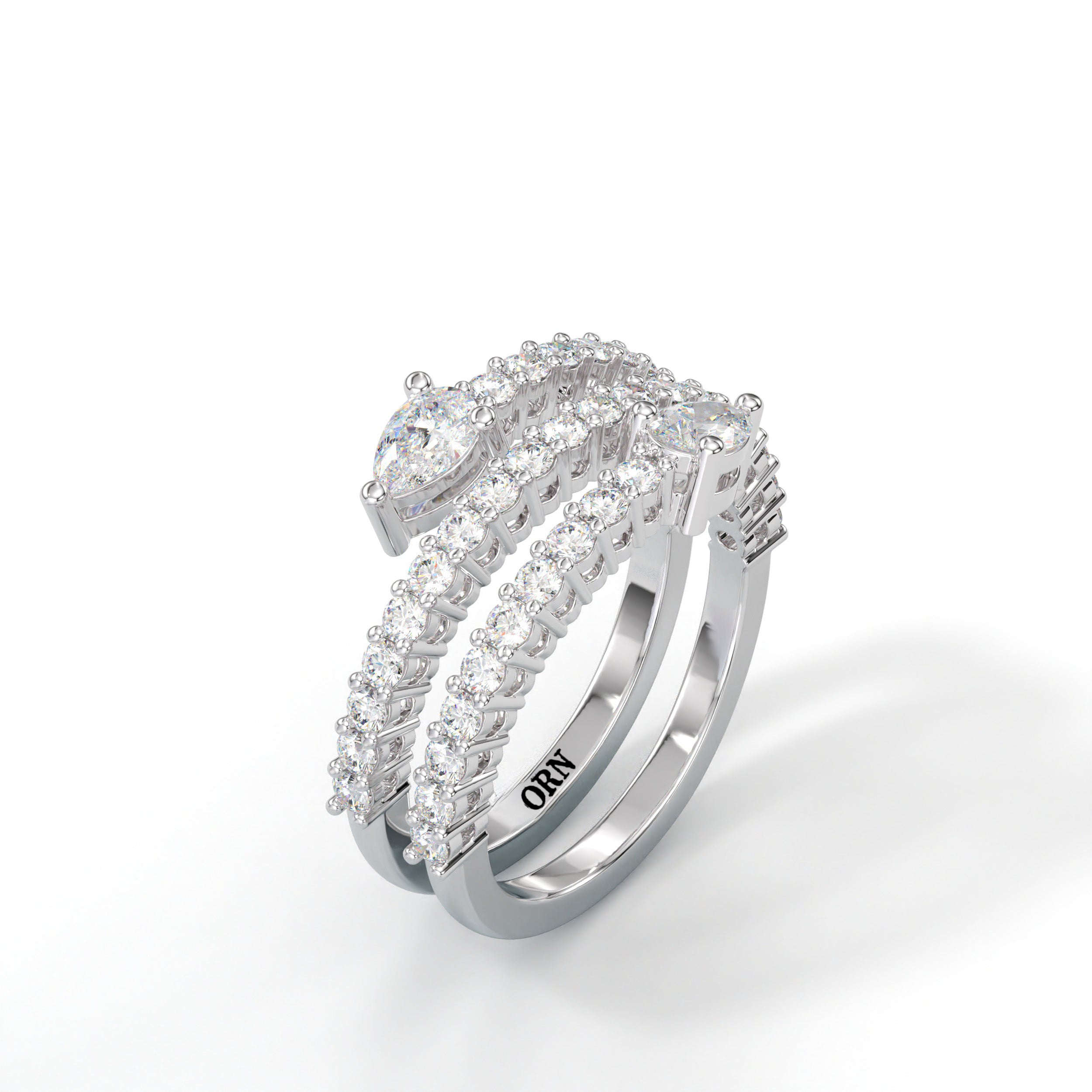 Bague Double Éclat Spirale