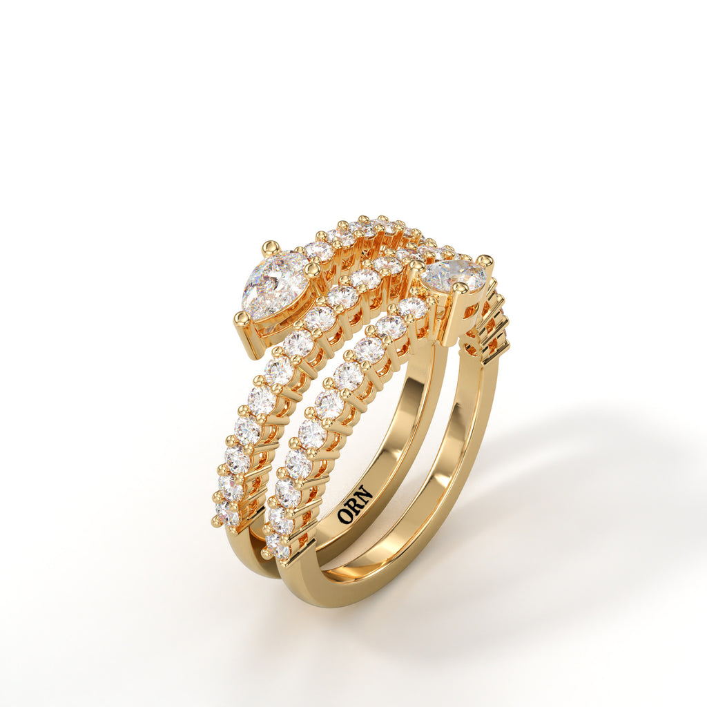 Bague Double Éclat Spirale